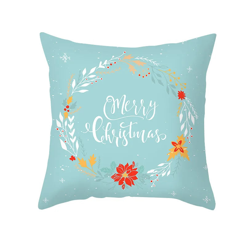 Housse de Coussin Noël – Bleu clair