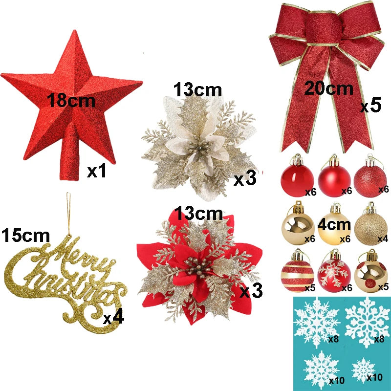 Set de Décorations de Noël – Rouge Festif 🎄