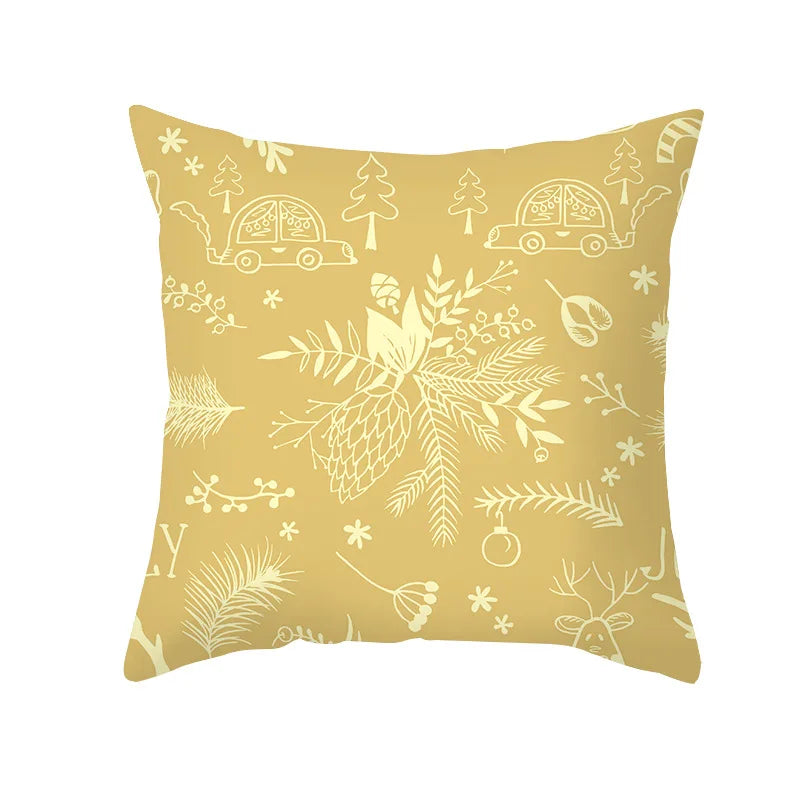 Housse de Coussin Noël – Doré